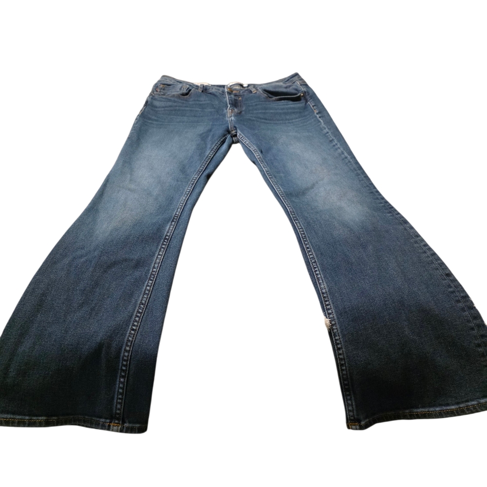 Vigoss Medium Blue Flare Wide-Leg Jeans